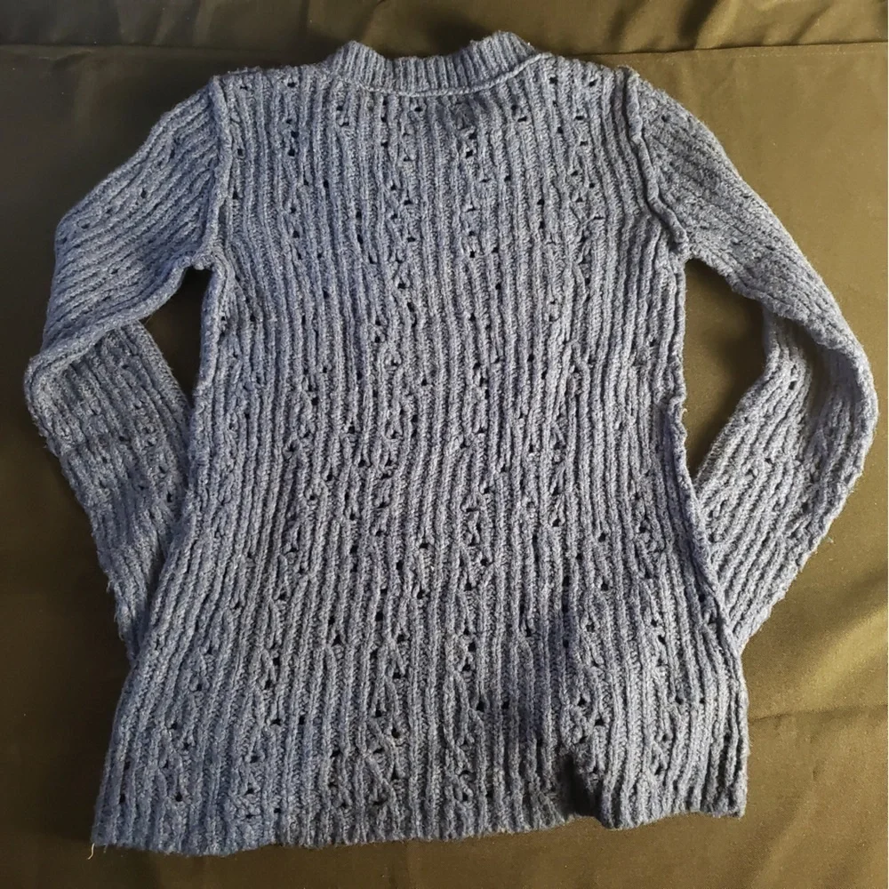 Free People Navy Blue Knit Crewneck‎ Sweater Women’s XS